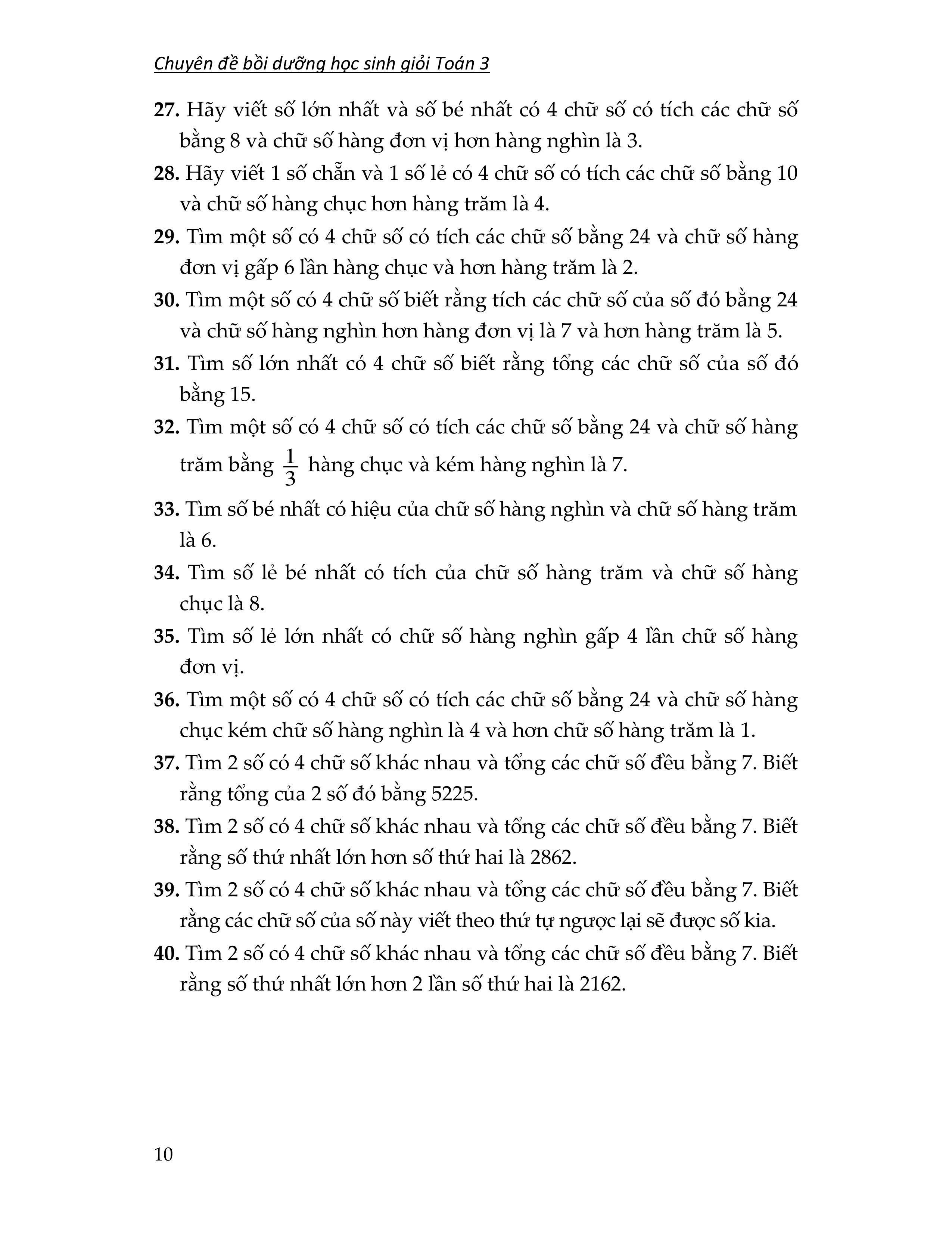 chuyên đề bồi dưỡng học sinh giỏi toán 3