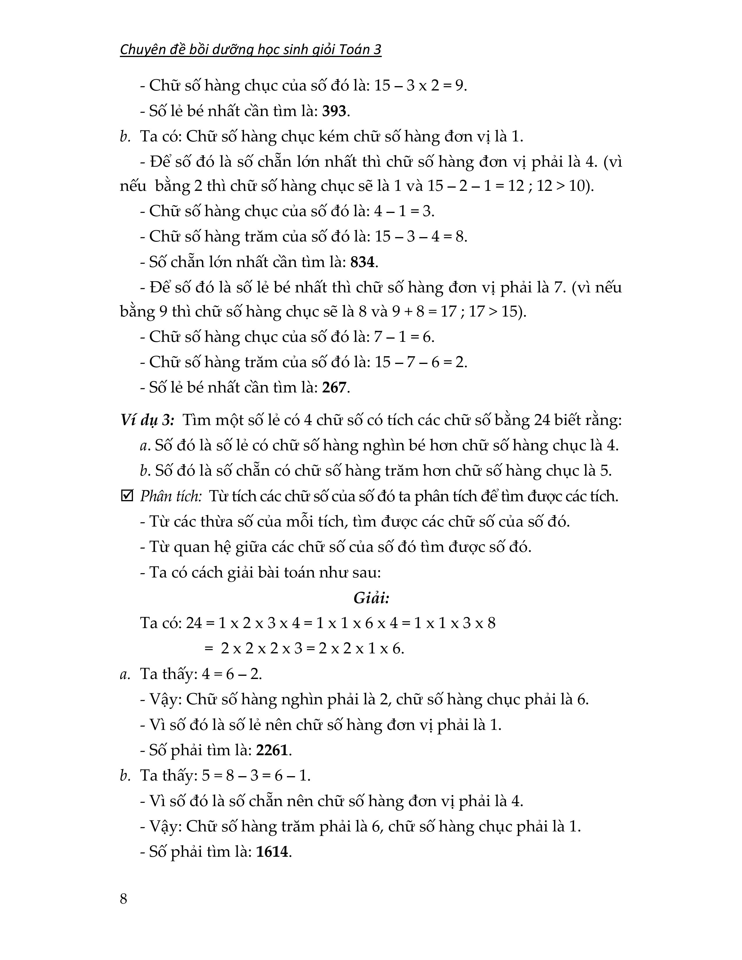 chuyên đề bồi dưỡng học sinh giỏi toán 3