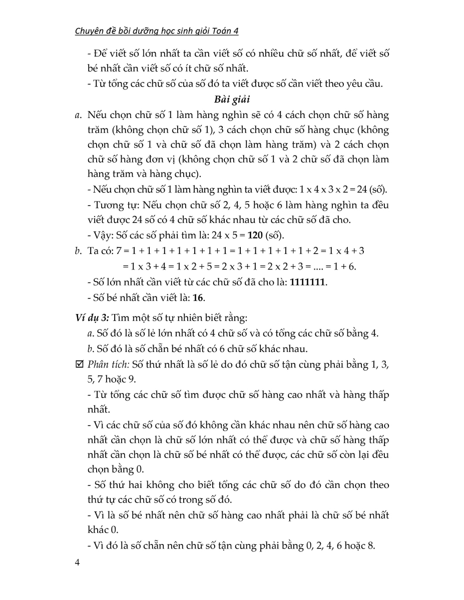 chuyên đề bồi dưỡng học sinh giỏi toán 4