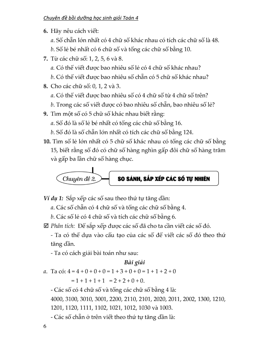 chuyên đề bồi dưỡng học sinh giỏi toán 4