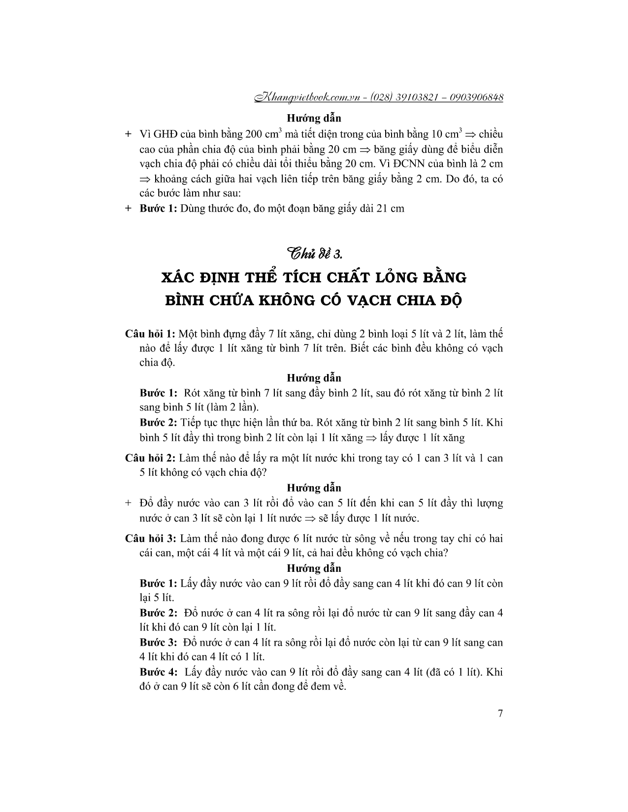 chuyên đề bồi dưỡng học sinh giỏi vật lí 6