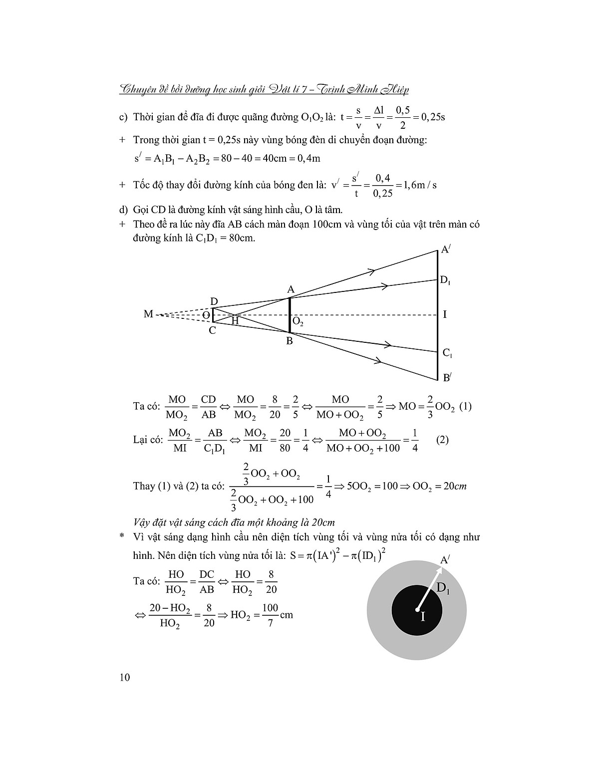 chuyên đề bồi dưỡng học sinh giỏi vật lý 7