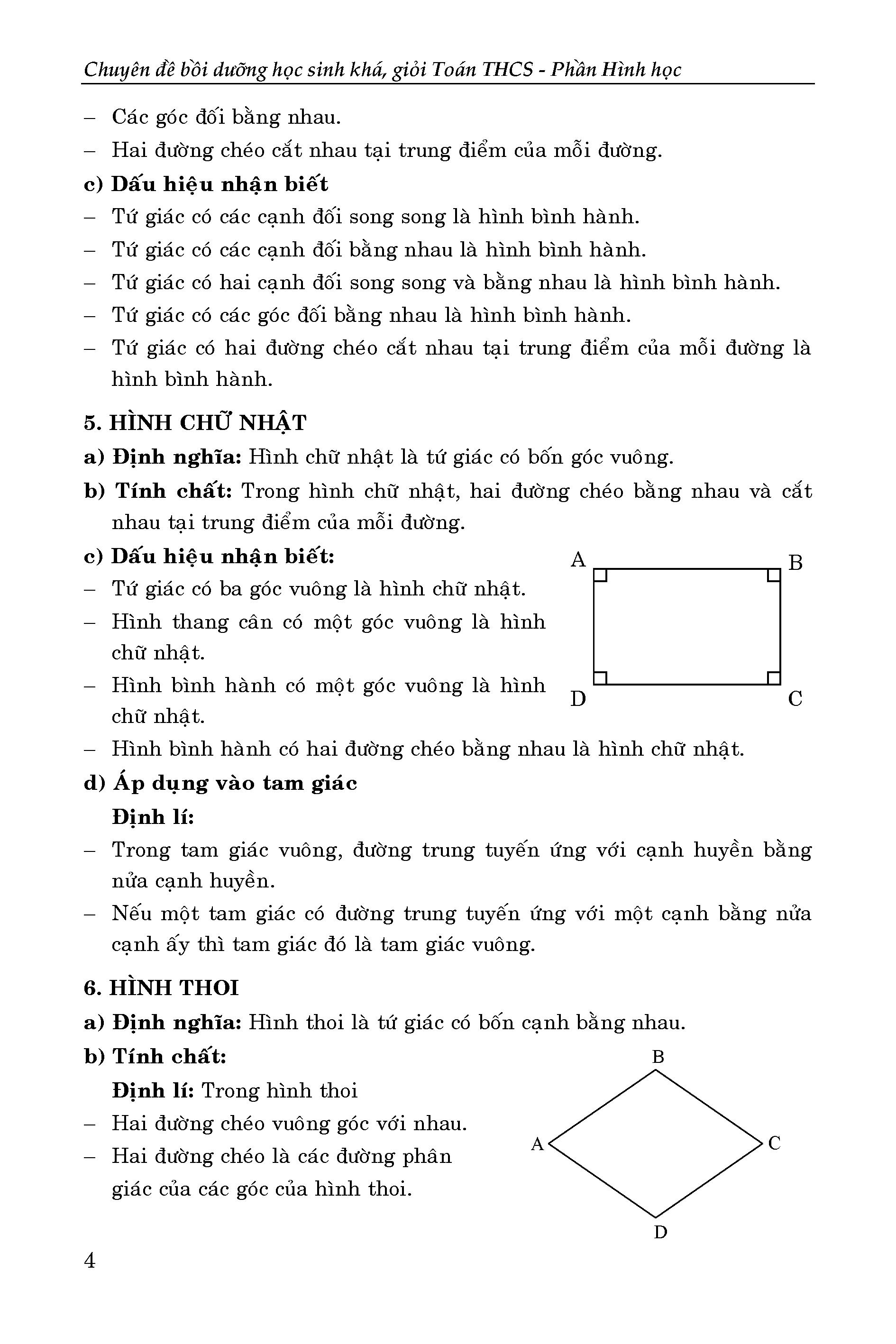 chuyên đề bồi dưỡng học sinh khá giỏi toán thcs phần hình học