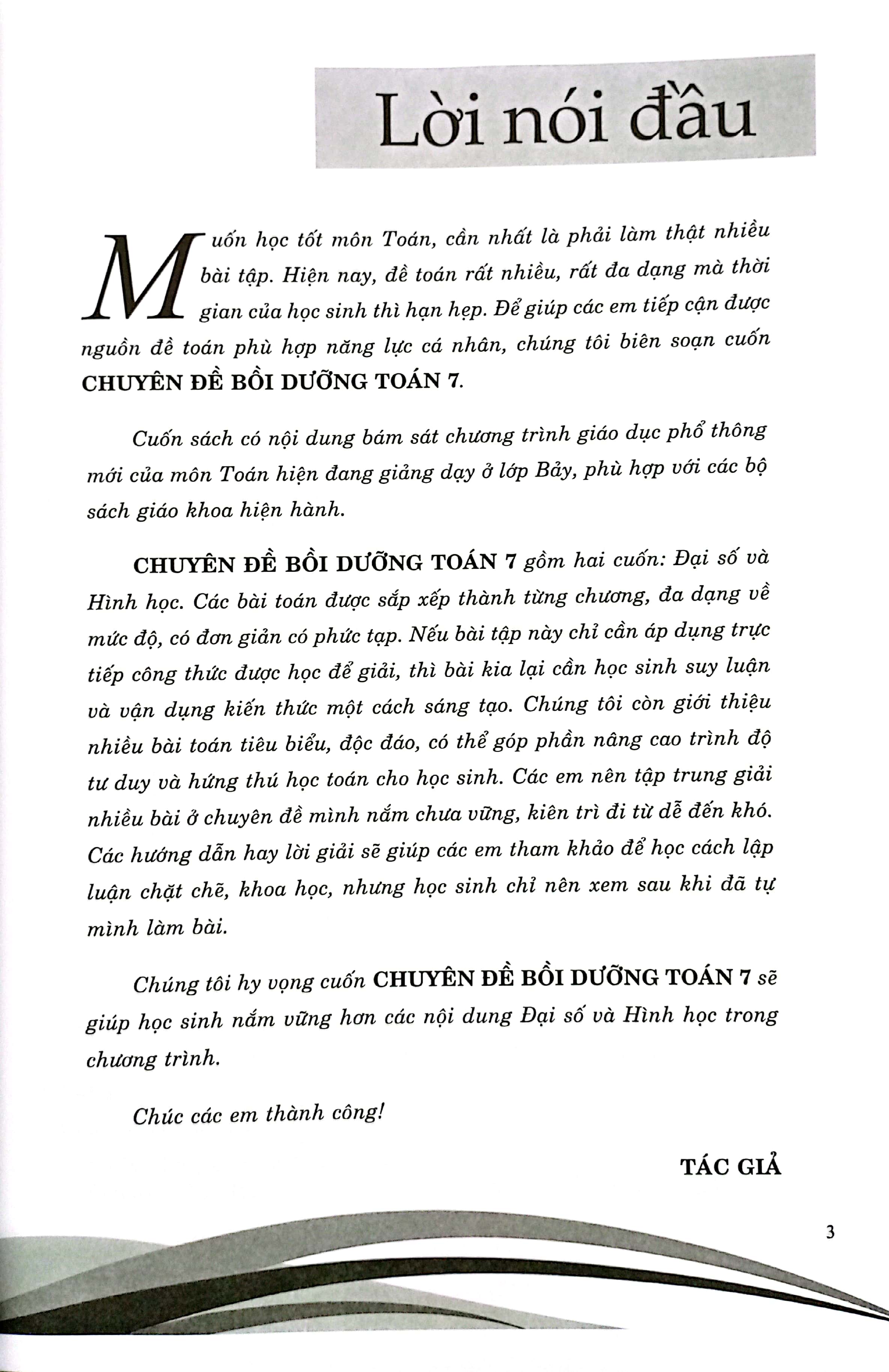 chuyên đề bồi dưỡng toán 7 - đại số (theo chương trình gdpt mới)