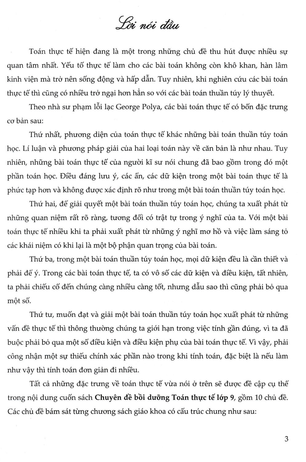 chuyên đề bồi dưỡng toán thực tế lớp 9