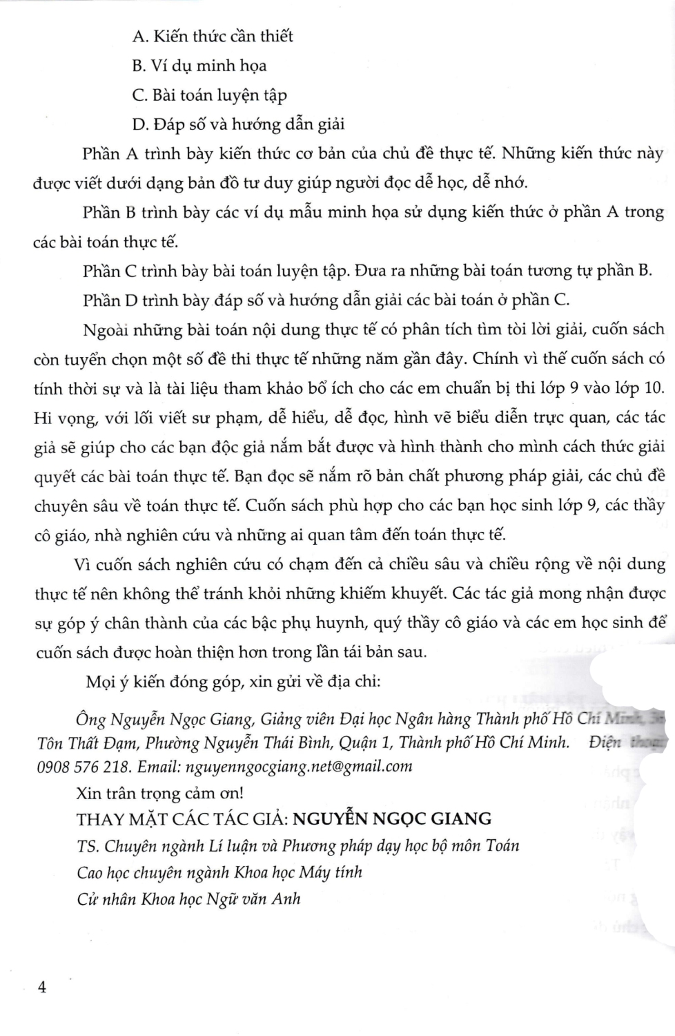 chuyên đề bồi dưỡng toán thực tế lớp 9