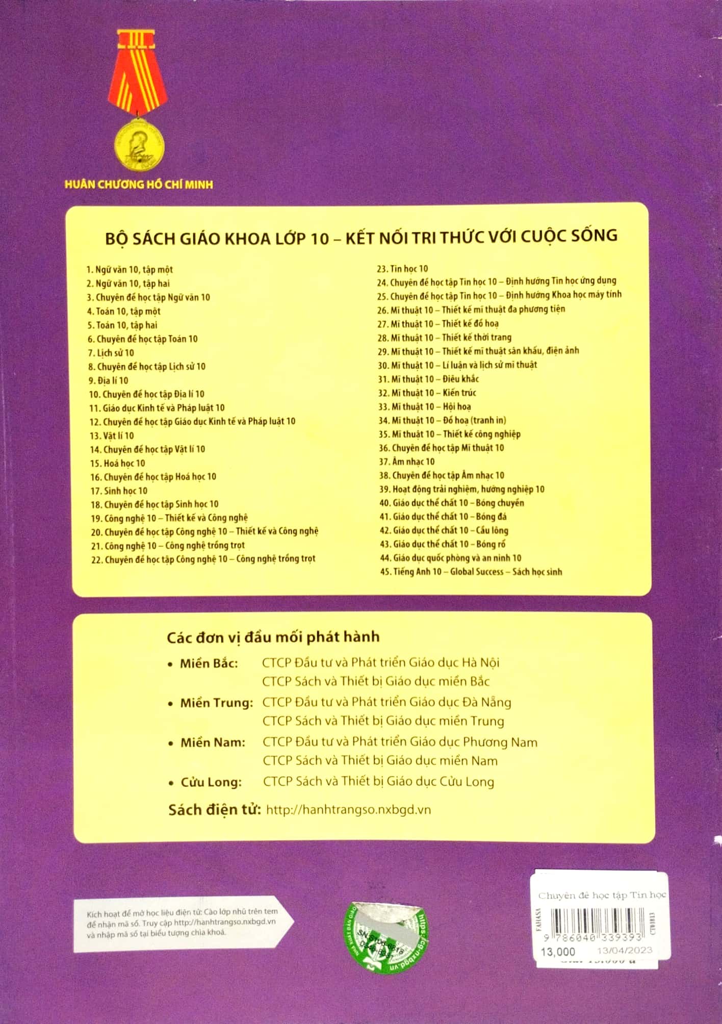 Chuyen De Hoc Tap Tin Hoc 10 - Khoa Hoc May Tinh (Ket Noi Tri Thuc) (Chuan)