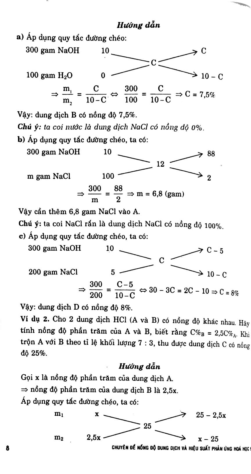 chuyên đề nồng độ dung dịch và hiệu suất phản ứng hóa 9