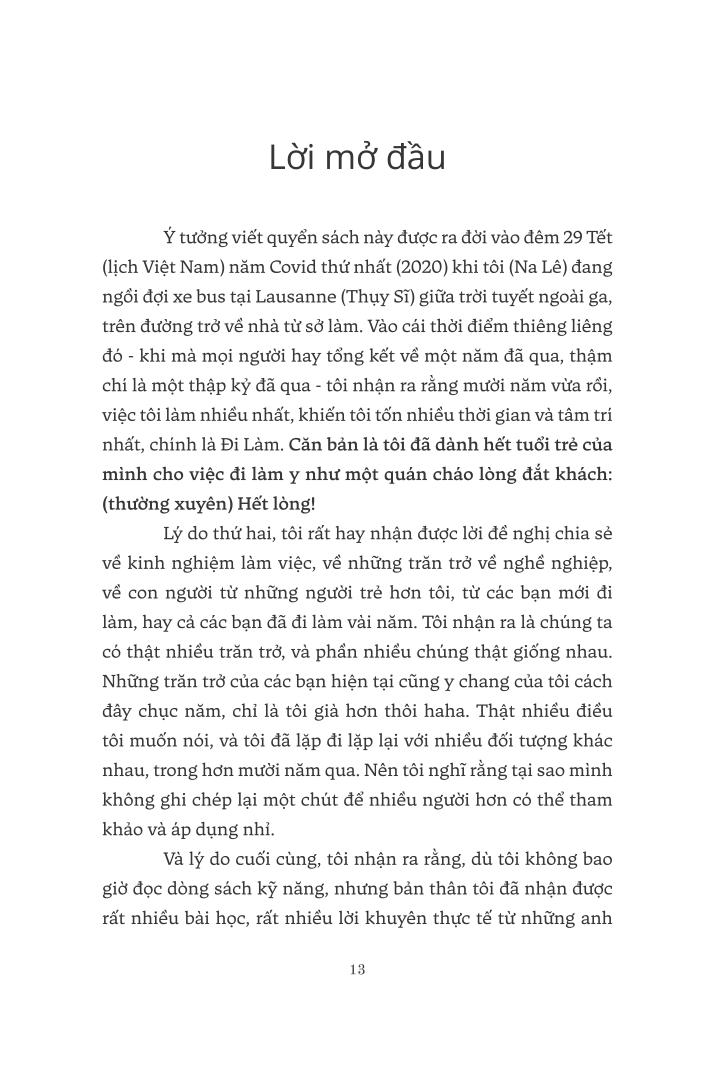 chuyện đi làm hết lòng