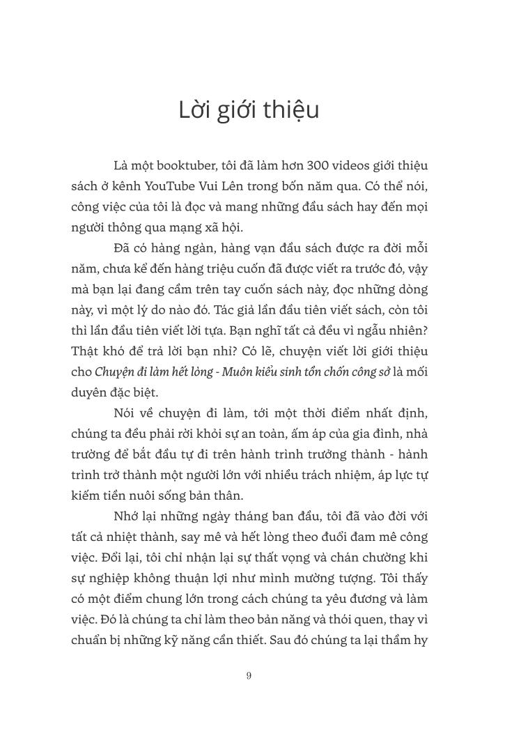 chuyện đi làm hết lòng