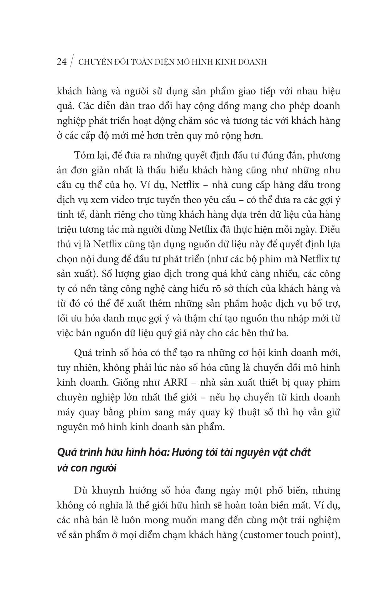 chuyển đổi toàn diện mô hình kinh doanh