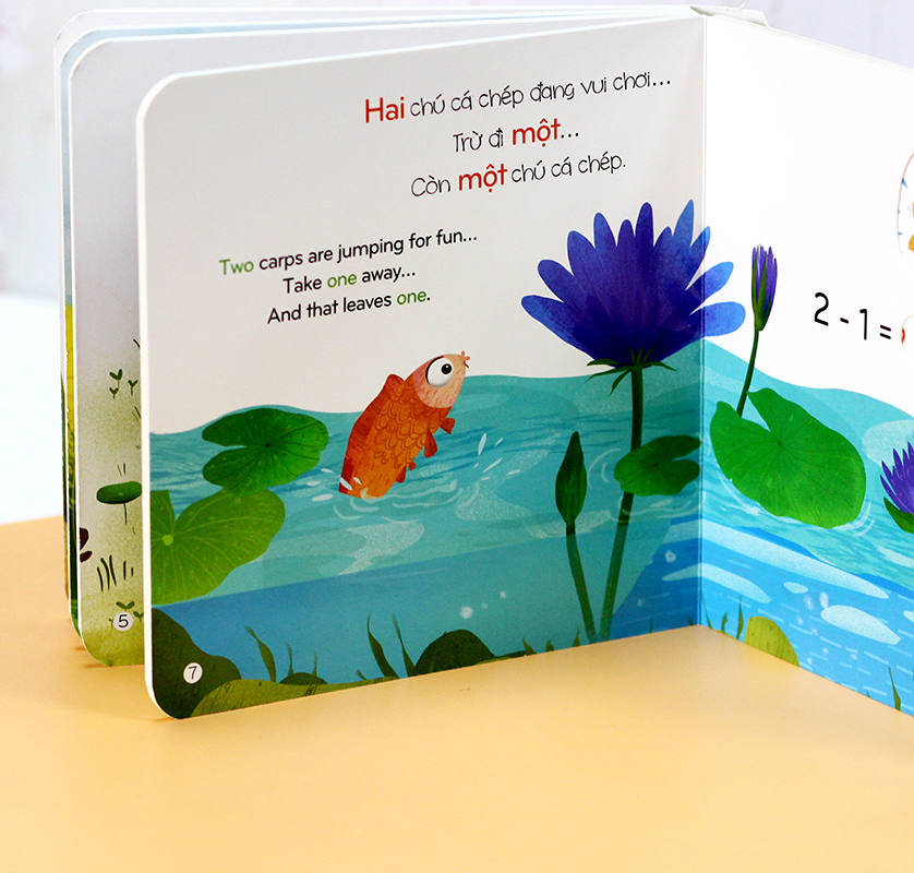 chuyển động đếm số - math slide - phép trừ - subtraction