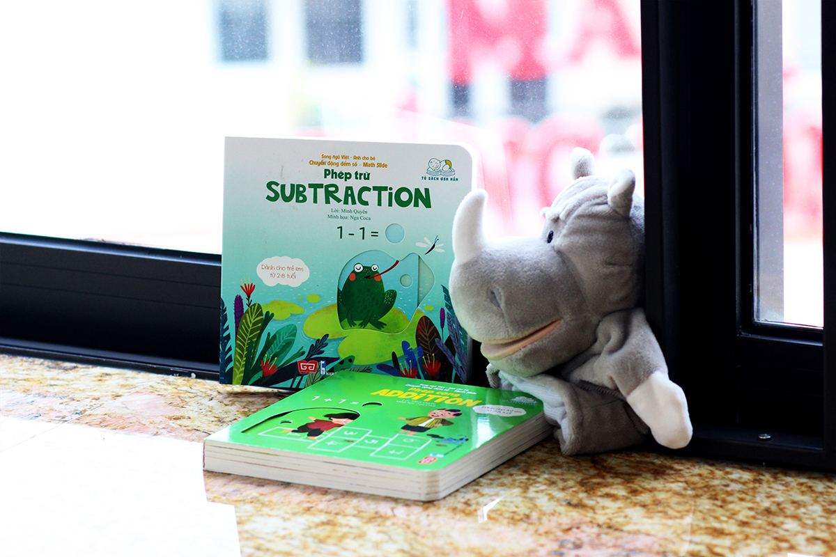 chuyển động đếm số - math slide - phép trừ - subtraction