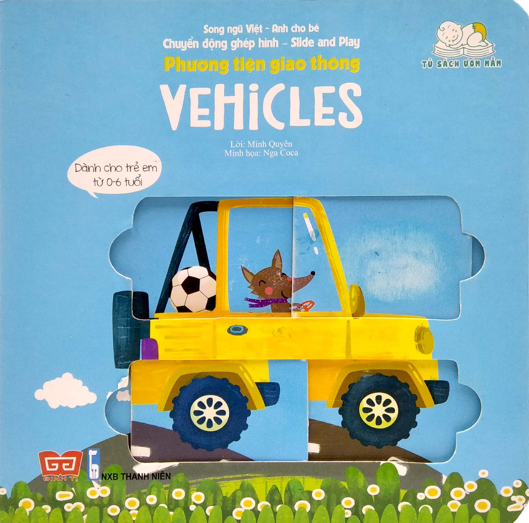 chuyển động ghép hình - slide and play - phương tiện giao thông - vehicles (tái bản 2023)