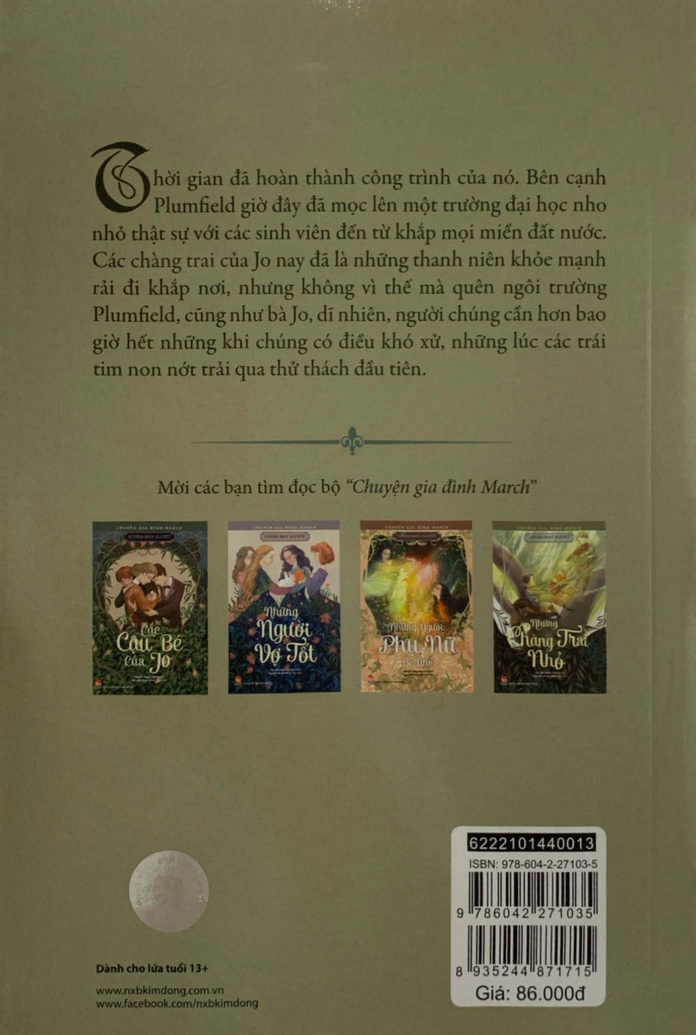 chuyện gia đình march - các cậu bé của jo (tái bản 2022)