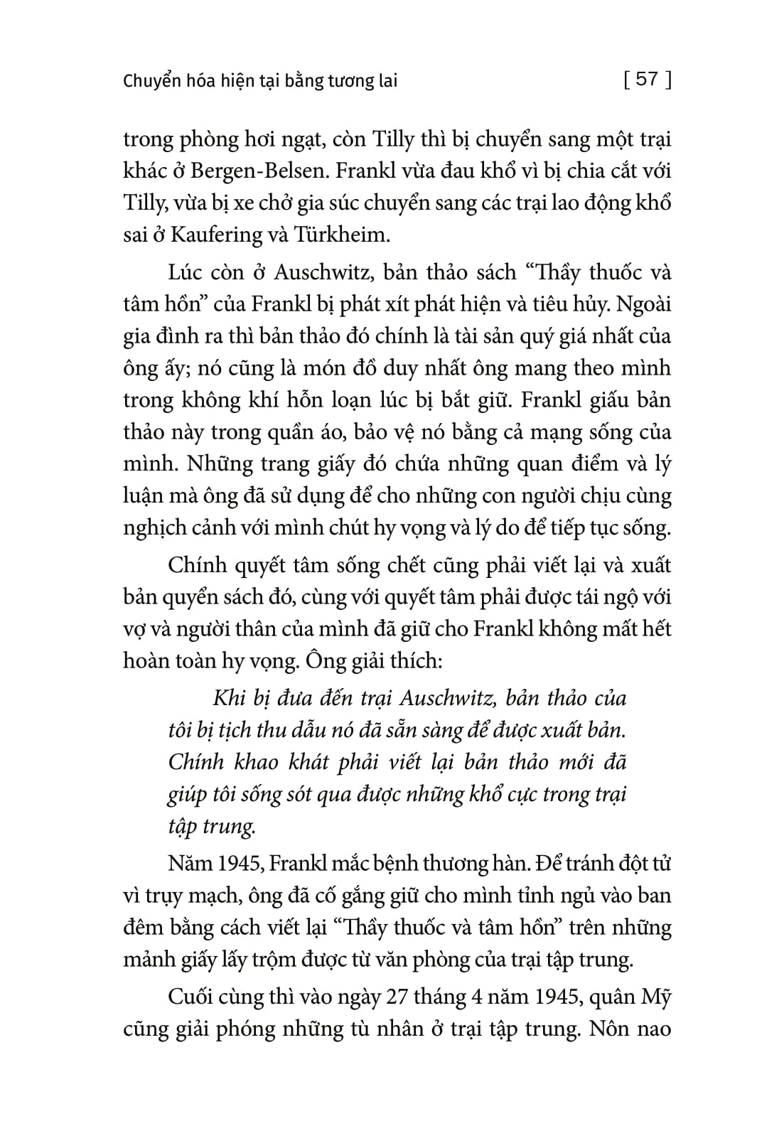 chuyển hóa hiện tại bằng tương lai