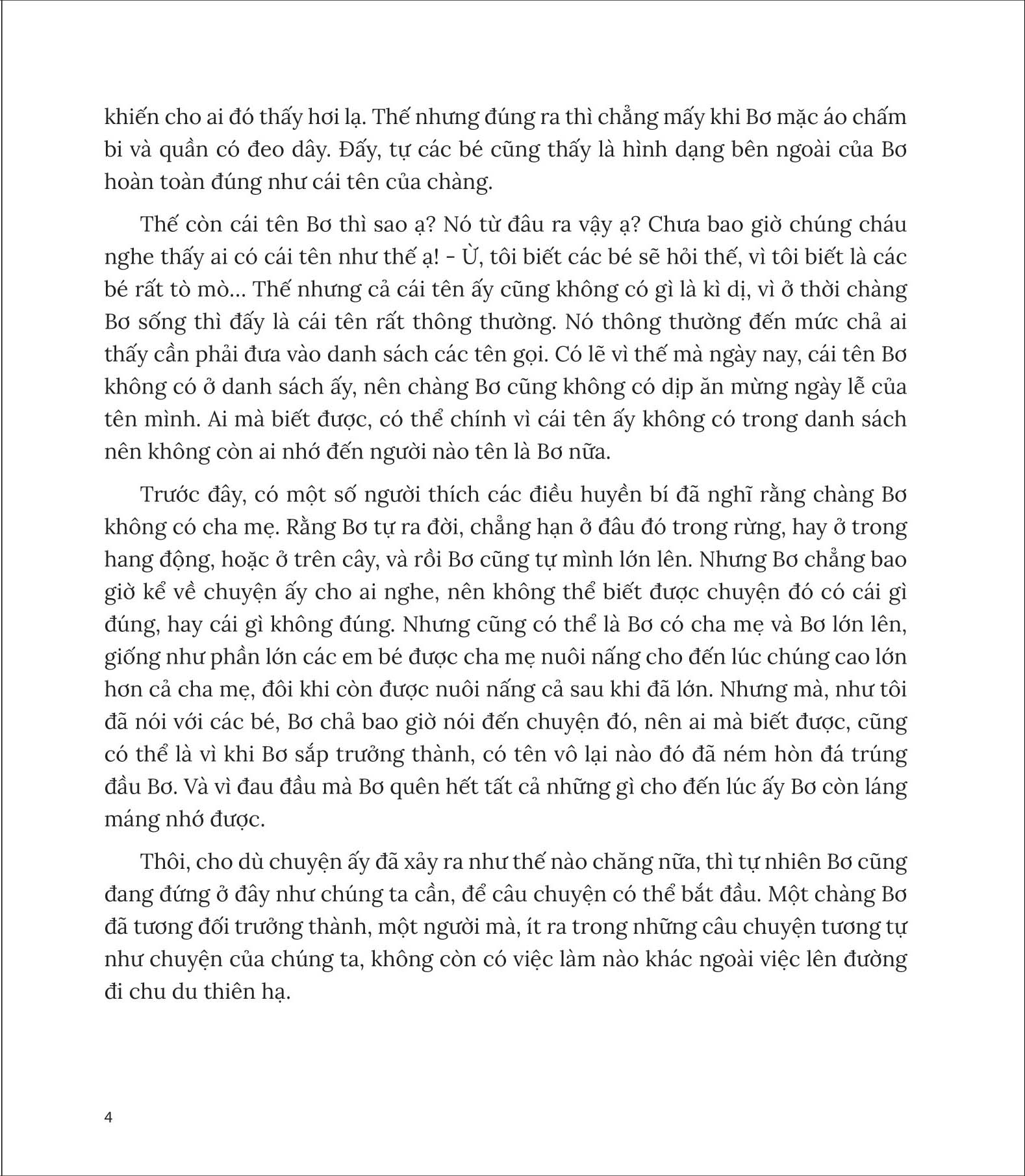 chuyện kể về chàng bơ bị lãng quên