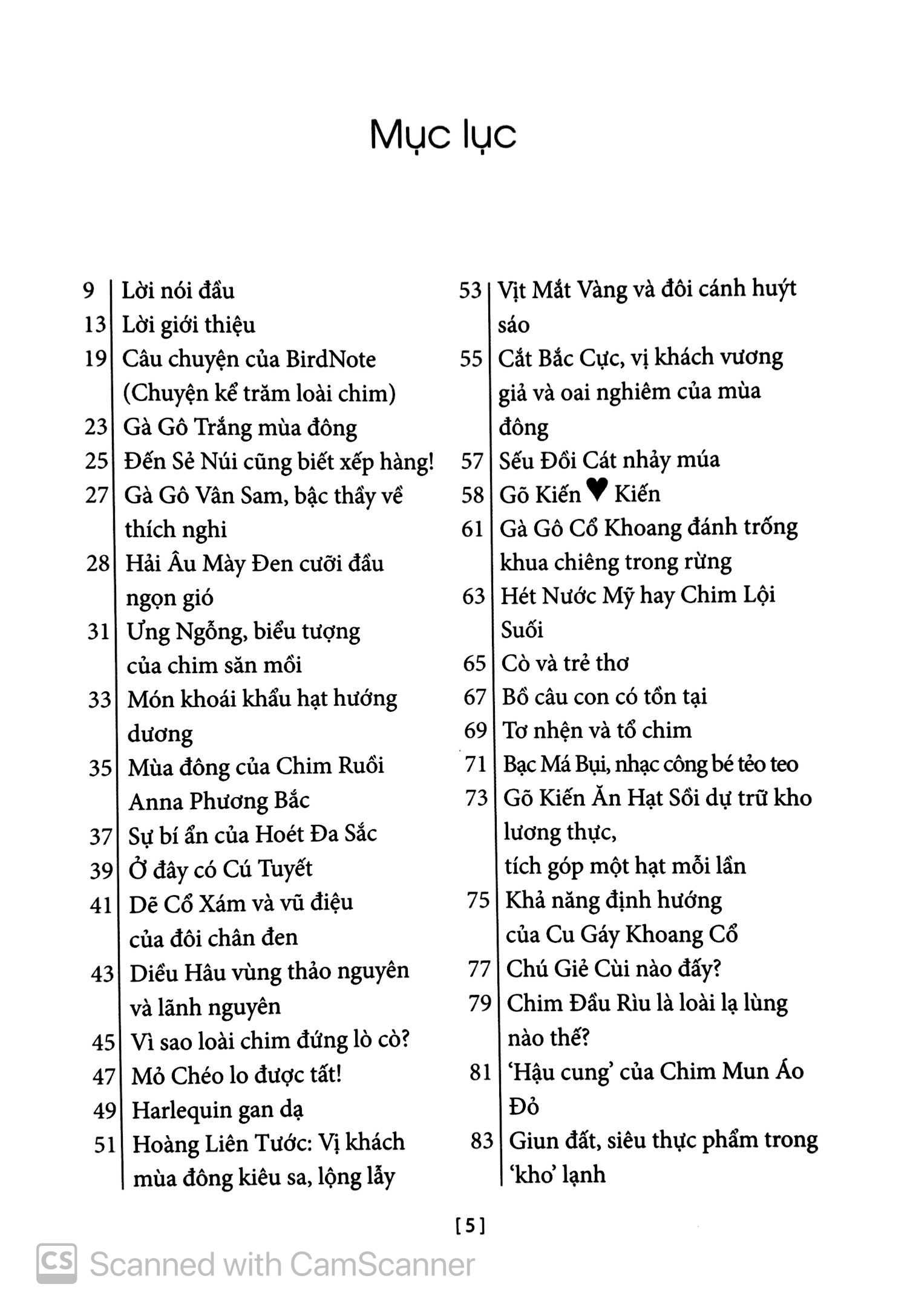 chuyện kể về trăm loài chim