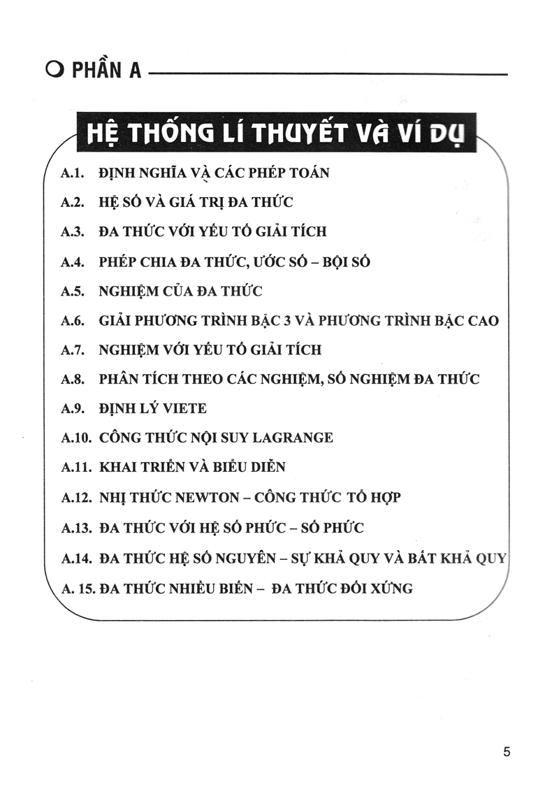 Chuyên Khảo Đa Thức - Bồi Dưỡng Học Sinh Giỏi, Chuyên Toán