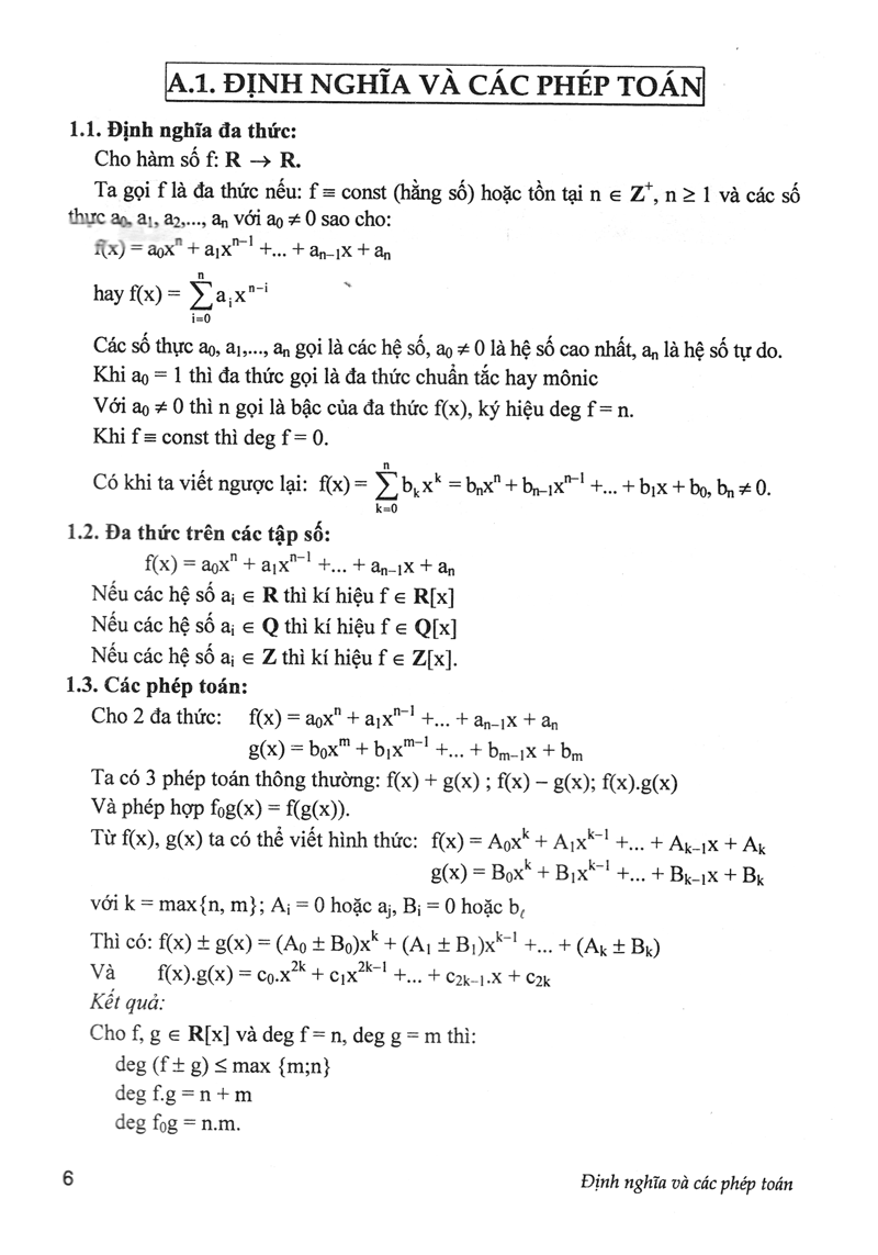 Chuyên Khảo Đa Thức - Bồi Dưỡng Học Sinh Giỏi, Chuyên Toán