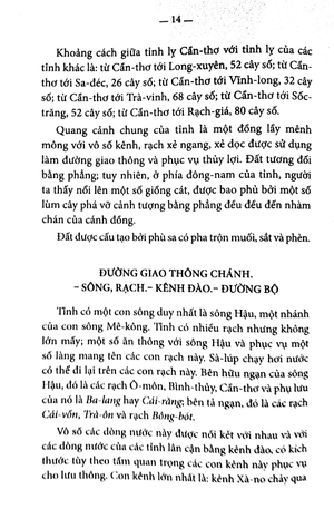 chuyên khảo về tỉnh cần thơ