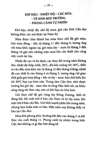 chuyên khảo về tỉnh cần thơ