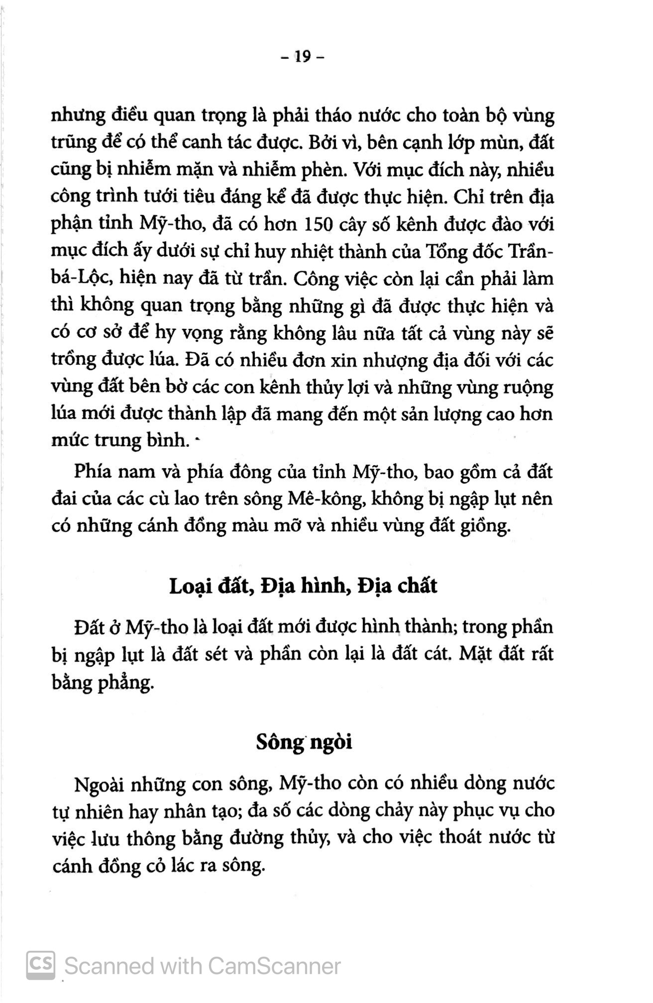 chuyên khảo về tỉnh mỹ tho - địa lý học: tự nhiên, kinh tế & lịch sử nam kỳ