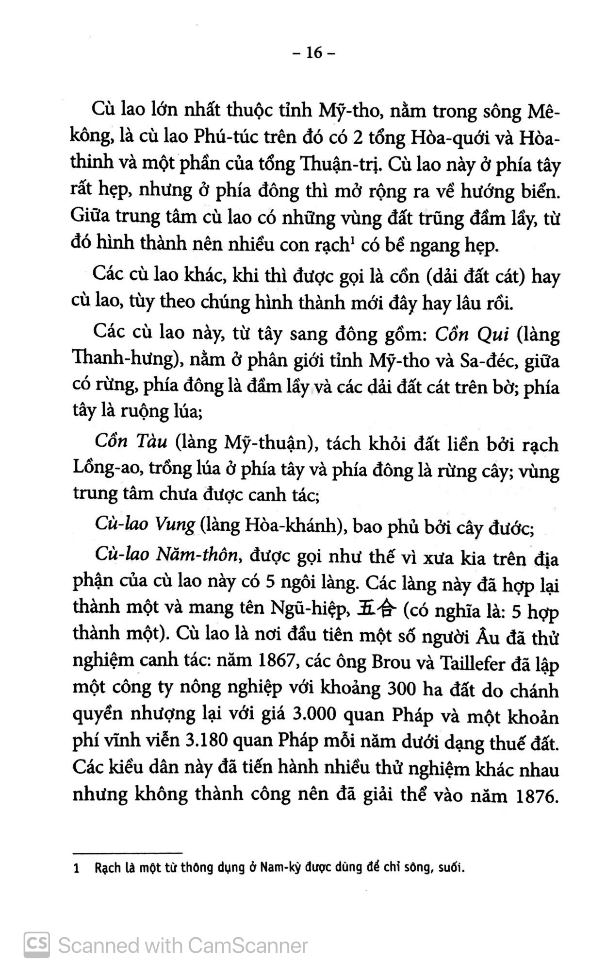 chuyên khảo về tỉnh mỹ tho - địa lý học: tự nhiên, kinh tế & lịch sử nam kỳ