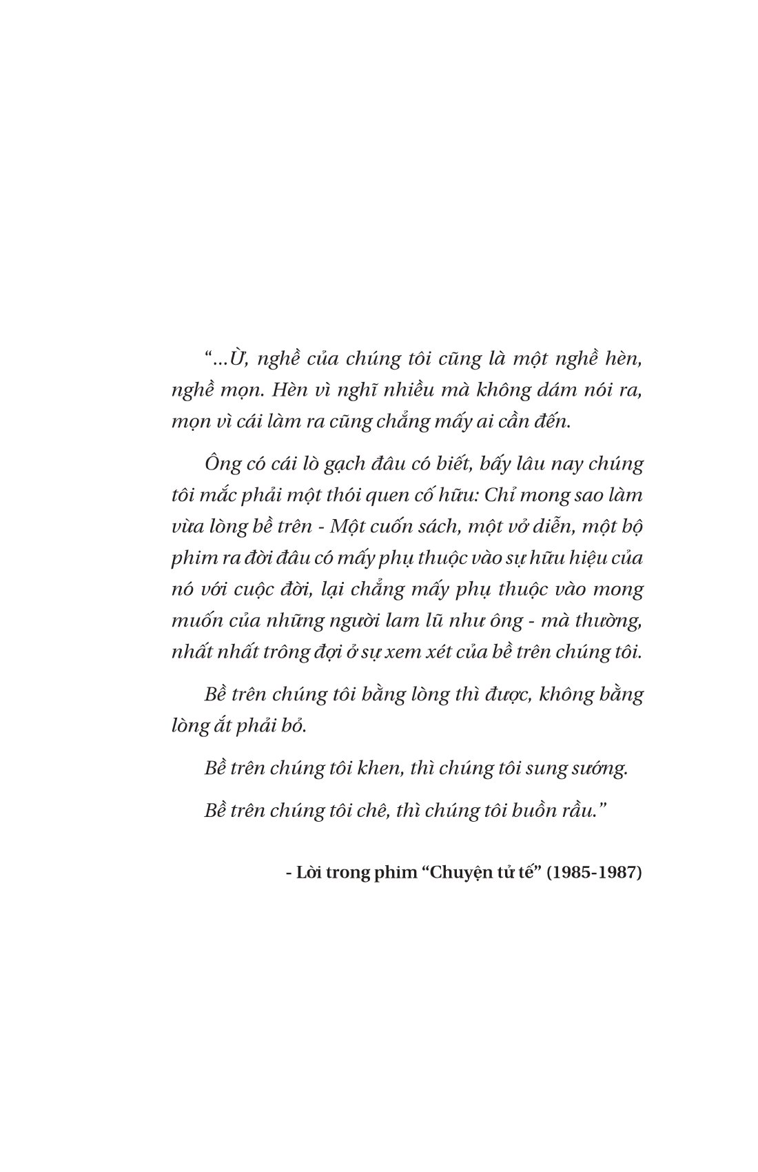 chuyện nghề của thủy