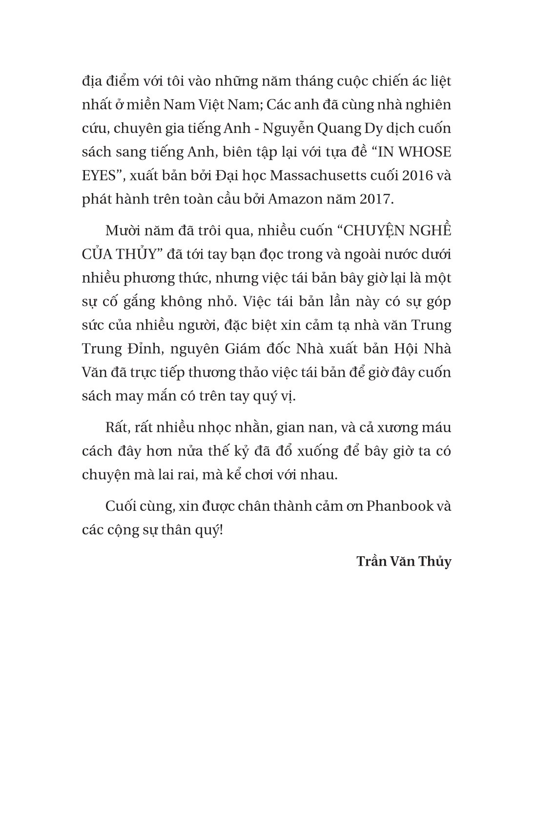 chuyện nghề của thủy