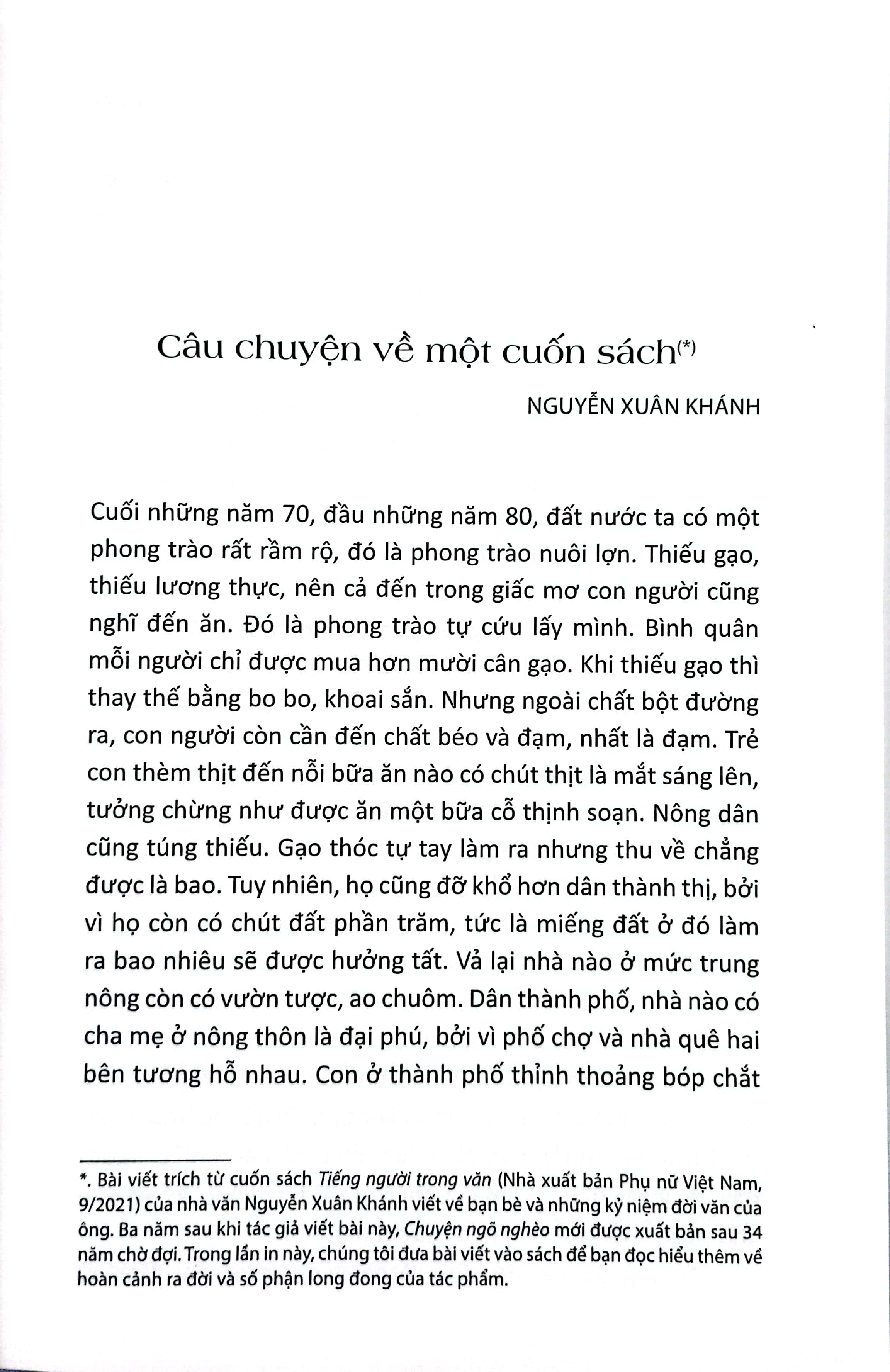 chuyện ngõ nghèo (tái bản 2021)