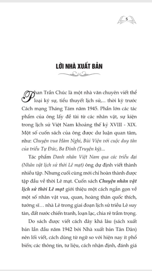 chuyện nhân vật lịch sử thời lê mạt
