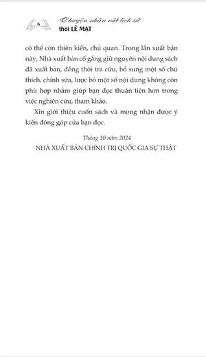 chuyện nhân vật lịch sử thời lê mạt