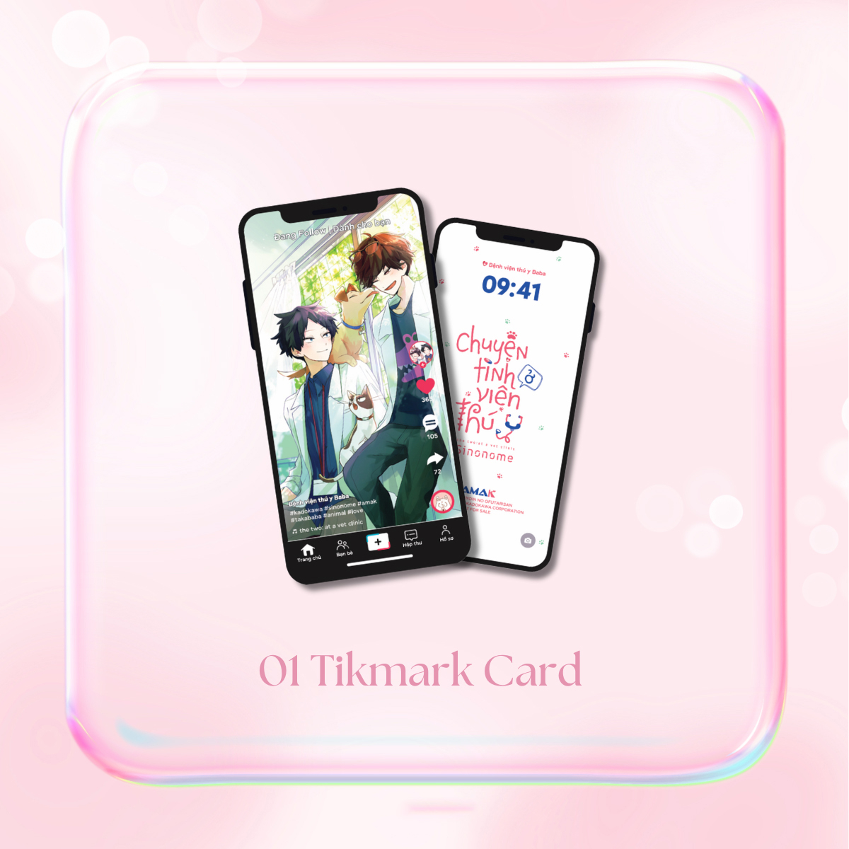 chuyện tình ở viện thú y - the two - at a vet clinic - tặng kèm tikmark card + lót ly giấy chân mèo