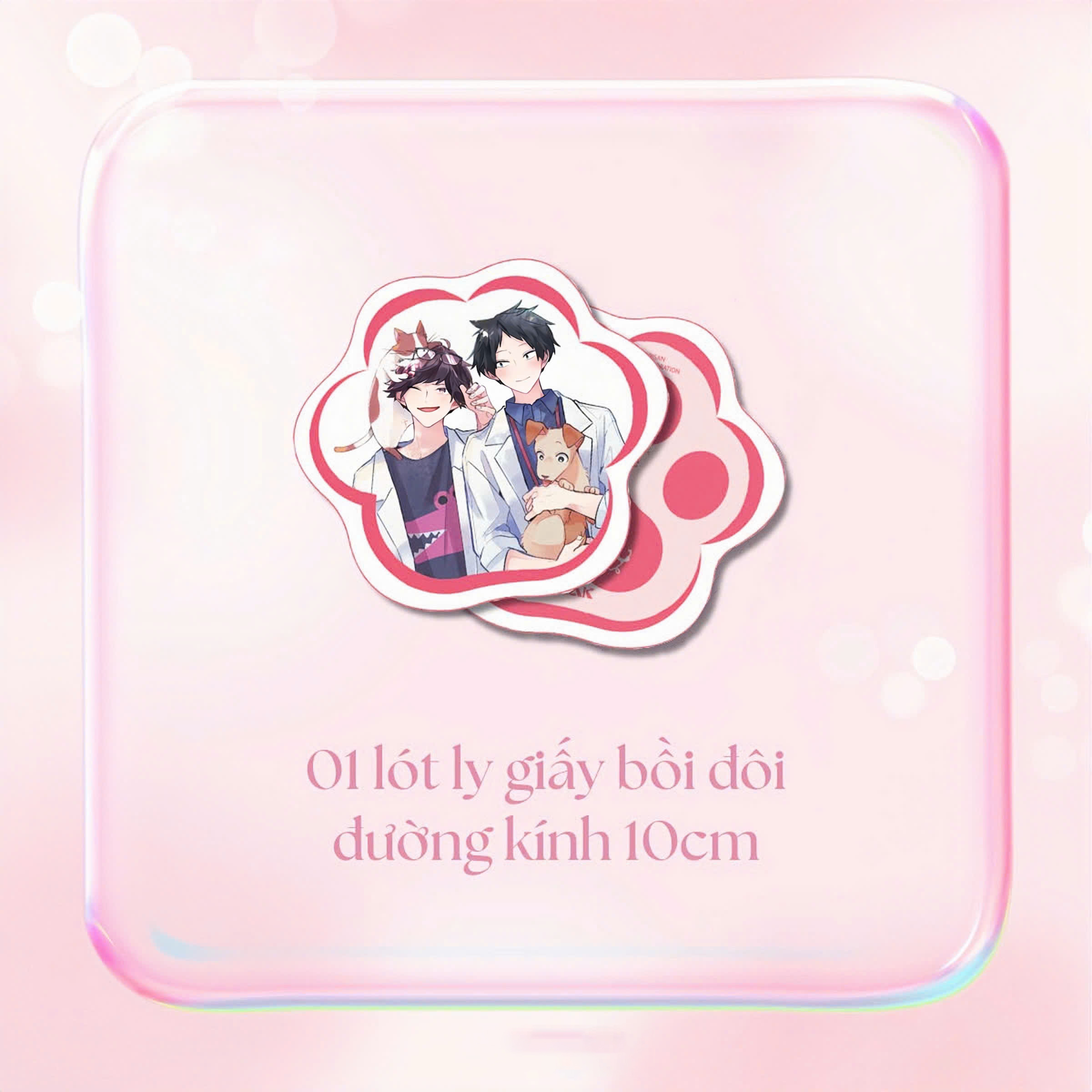 chuyện tình ở viện thú y - the two - at a vet clinic - tặng kèm tikmark card + lót ly giấy chân mèo