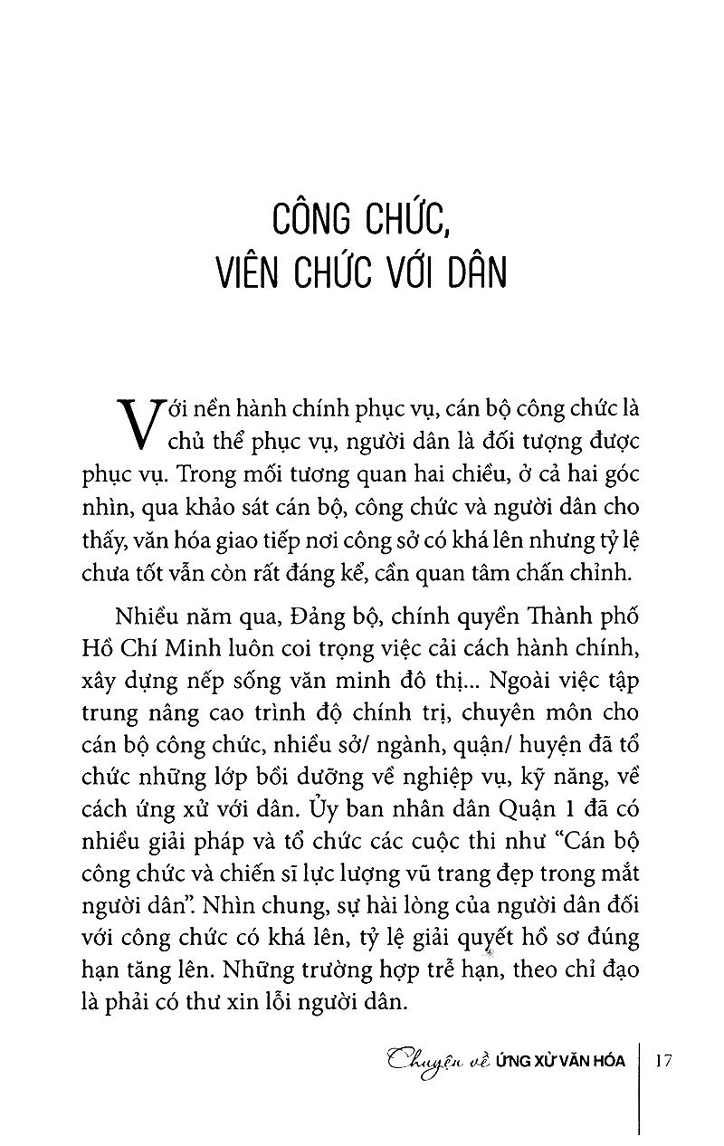 chuyện về ứng xử văn hóa