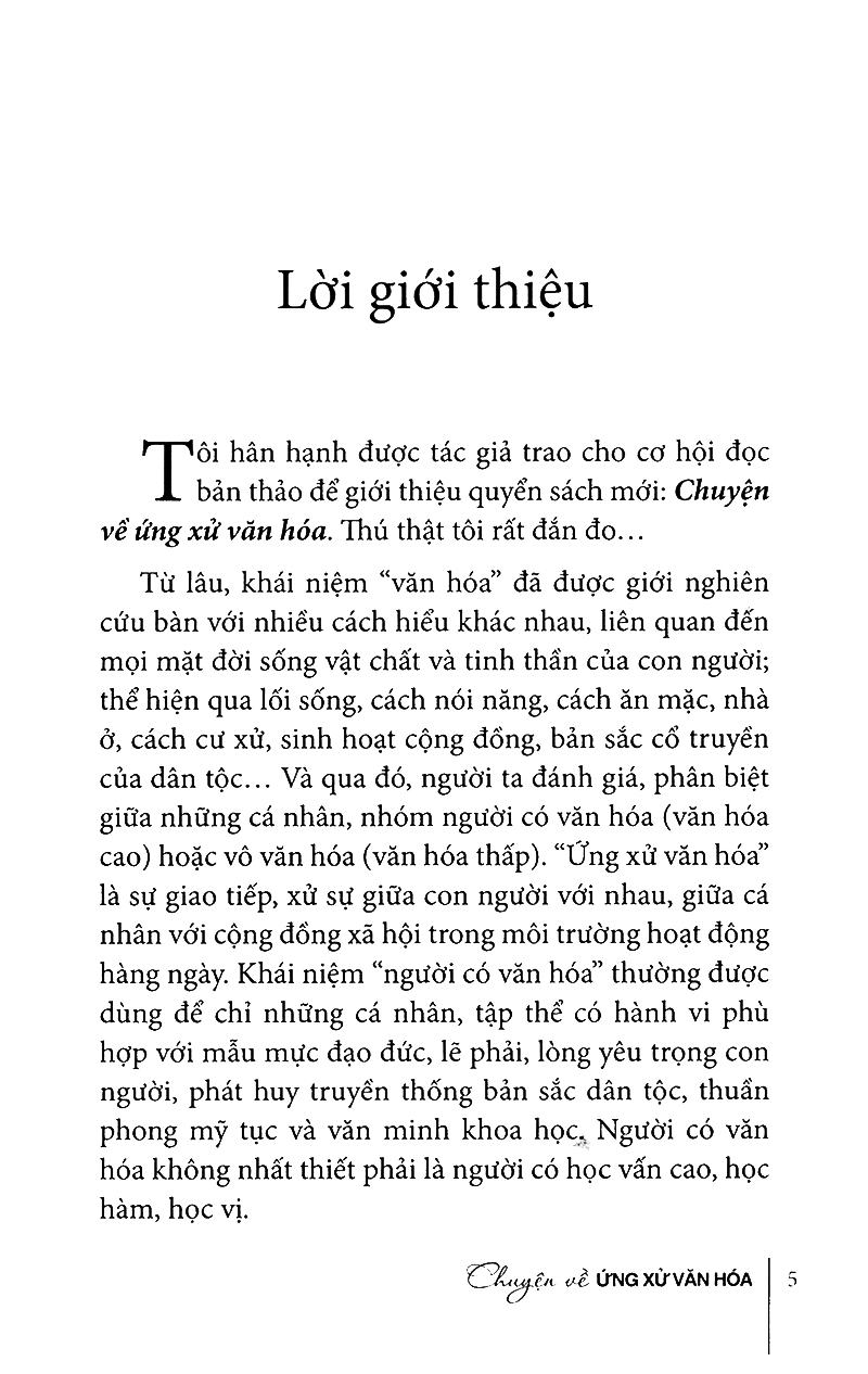 chuyện về ứng xử văn hóa