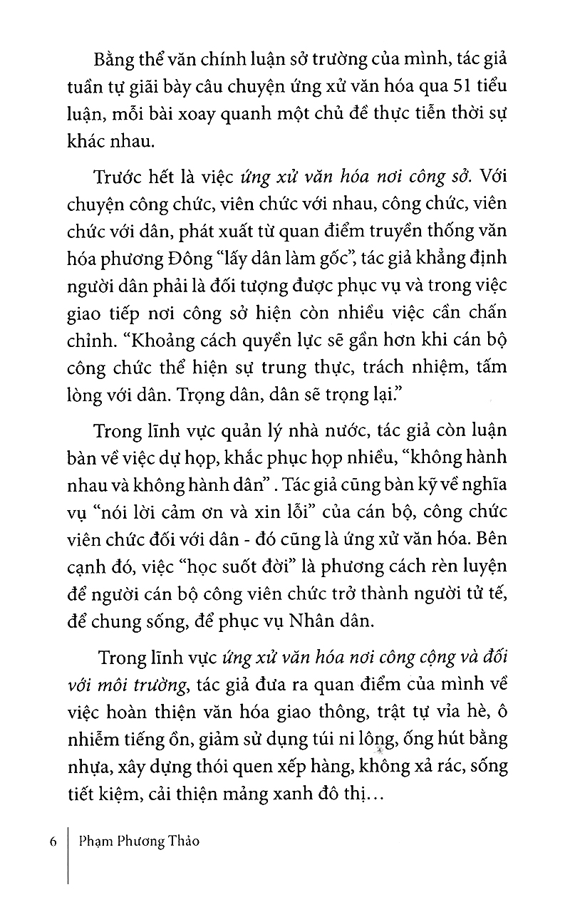 chuyện về ứng xử văn hóa