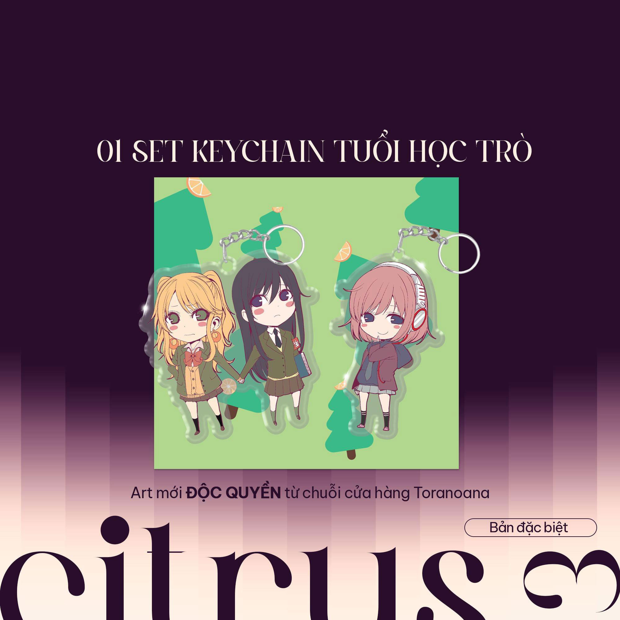citrus - tập 3 - bản đặc biệt - tặng kèm postcard hai mặt + shikishi + lời thì thầm thanh xuân + poster a3 + set 2 keychain tuổi học trò