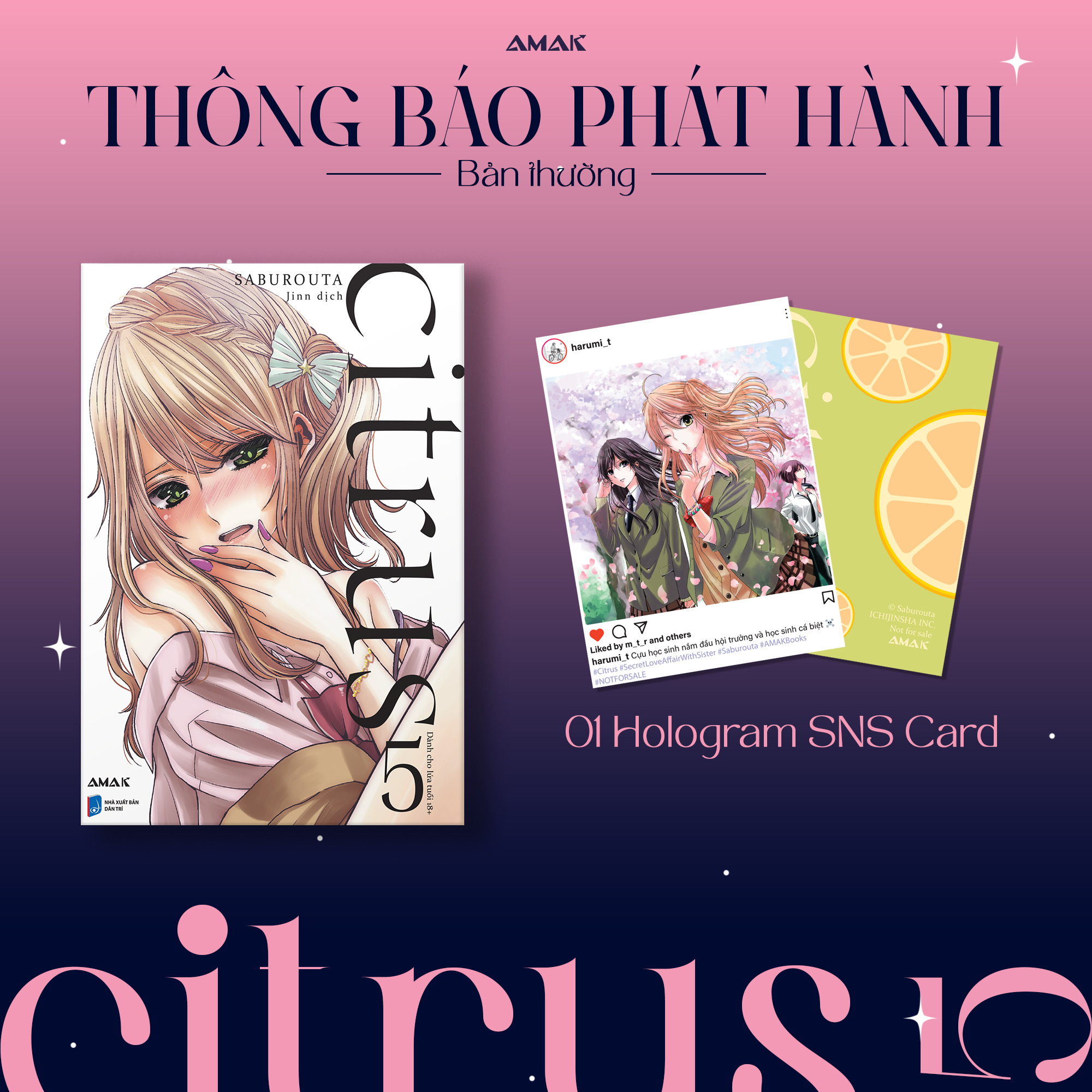 citrus - tập 5 - tặng kèm hologram sns postcard