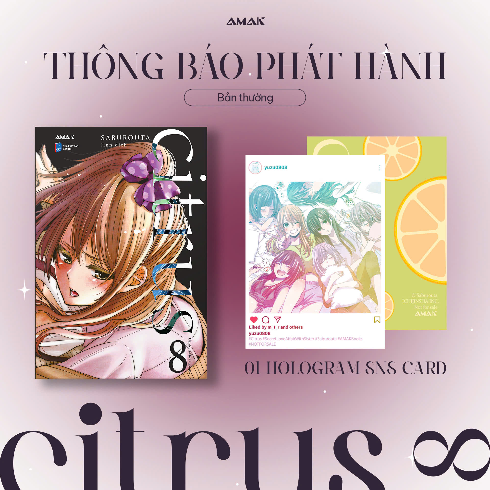 citrus - tập 8 - tặng kèm hologram postcard hai mặt