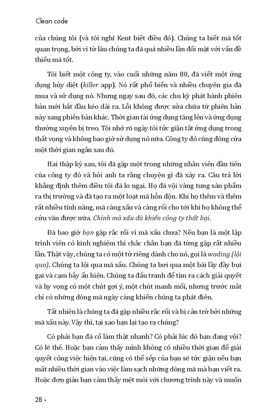 clean code - mã sạch và con đường trở thành lập trình viên giỏi (tái bản 2023)