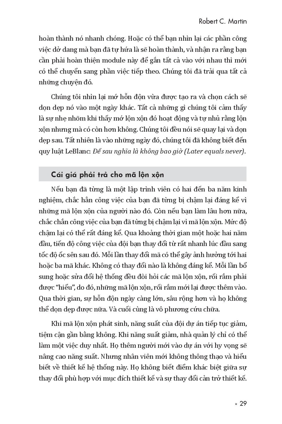 clean code - mã sạch và con đường trở thành lập trình viên giỏi (tái bản 2023)