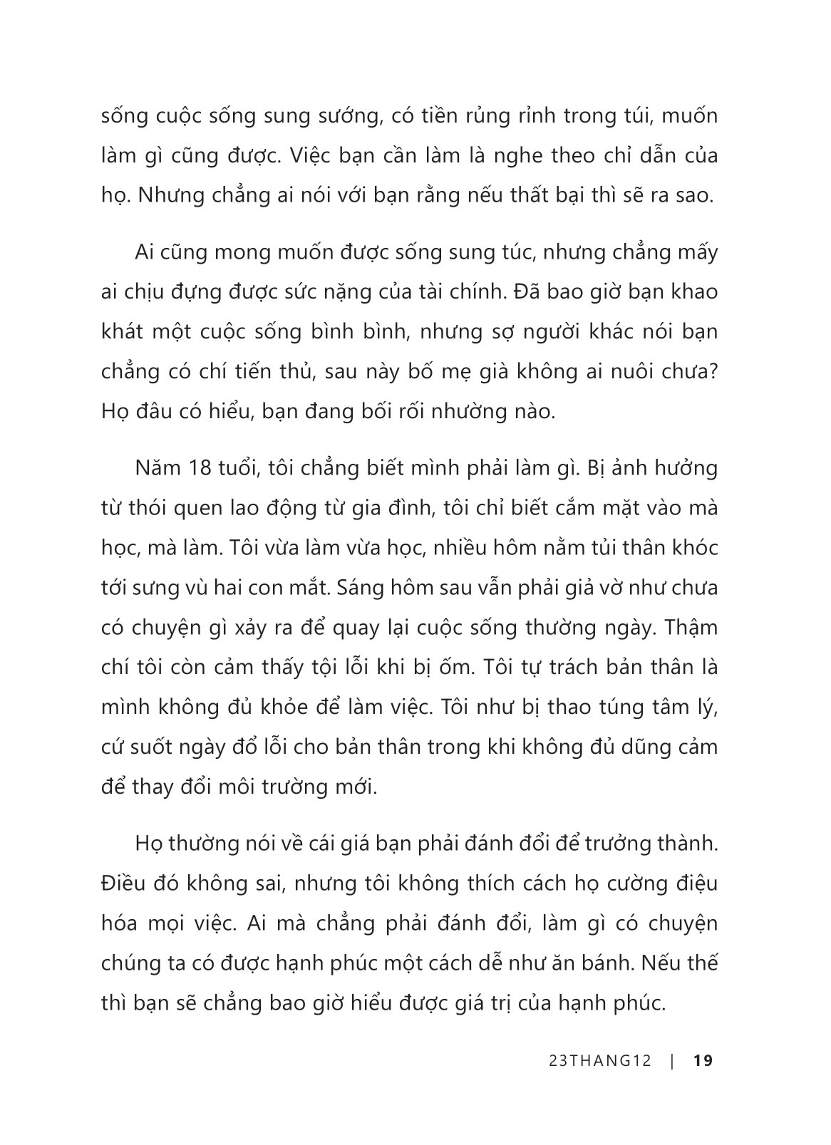 có ai trưởng thành mà không vụn vỡ