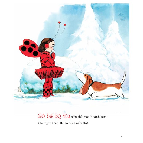 cô bé bọ rùa chơi đùa cùng tuyết - câu chuyện về tinh thần lạc quan