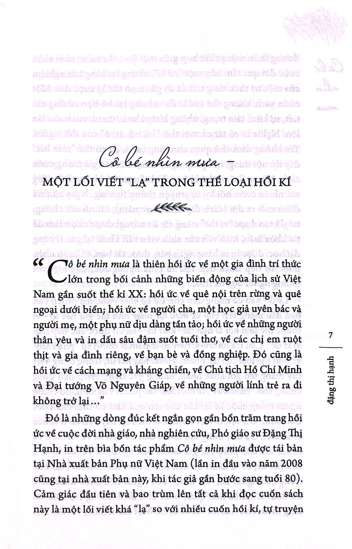 cô bé nhìn mưa (tái bản 2023)