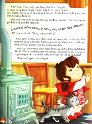 cô bé quàng khăn đỏ - truyện song ngữ anh - việt