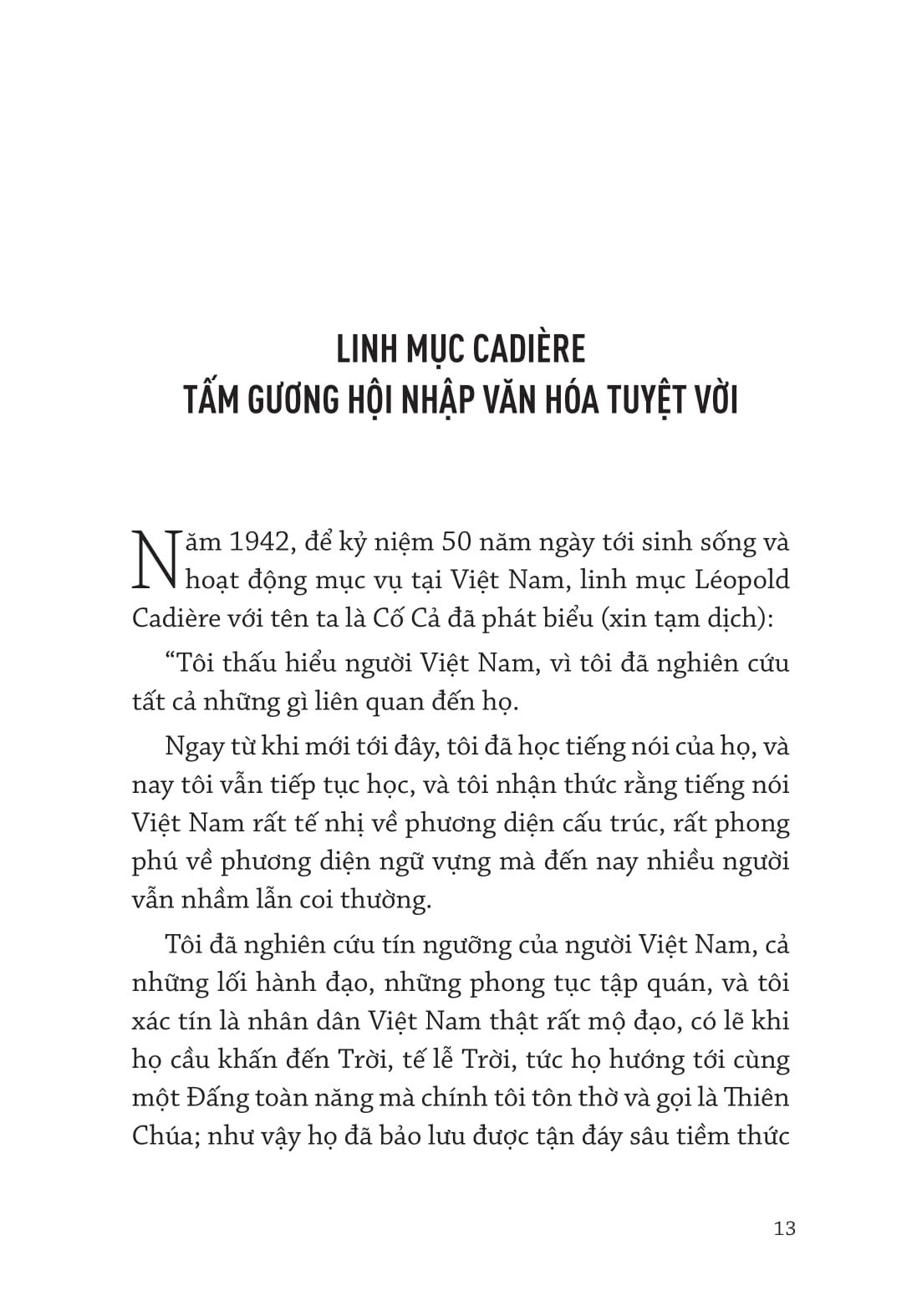 cố cả léopold cadière - từ việt nam học đến việt nam hóa