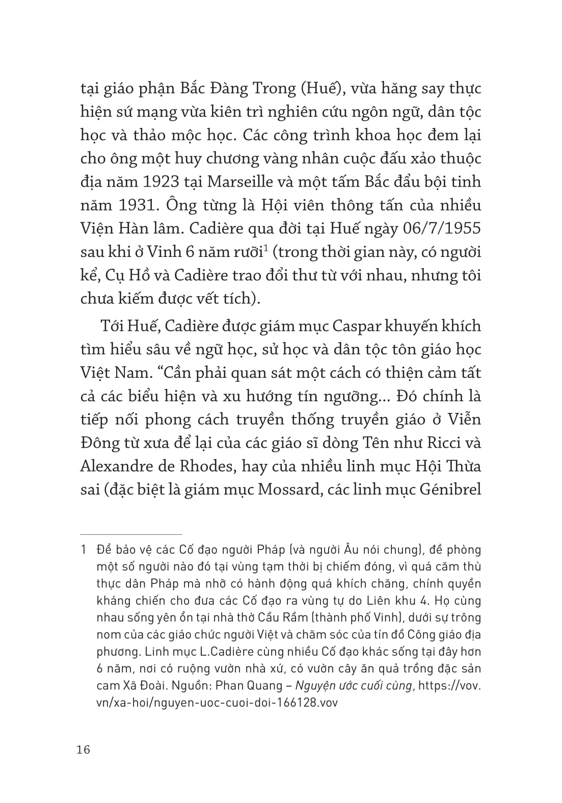 cố cả léopold cadière - từ việt nam học đến việt nam hóa