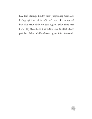 cô độc hướng ngoại hay bình thản hướng nội